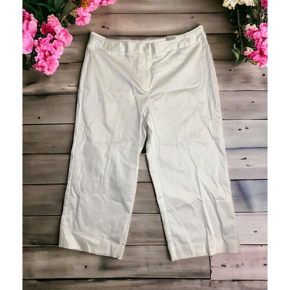 Worthington‎ Women's Size 14 Modern Fit Cropped Capri Pants Cool White NWT